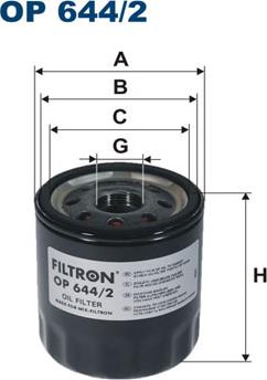 Filtron OP644/2 - Yağ filtresi parcadolu.com