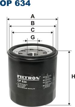 Filtron OP634 - Yağ filtresi parcadolu.com