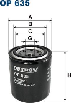 Filtron OP635 - Yağ filtresi parcadolu.com