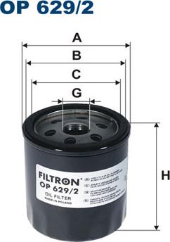 Filtron OP629/2 - Yağ filtresi parcadolu.com