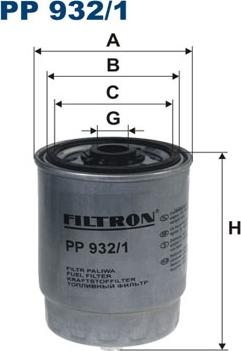 Filtron PP932/1 - Yakıt Filtresi parcadolu.com