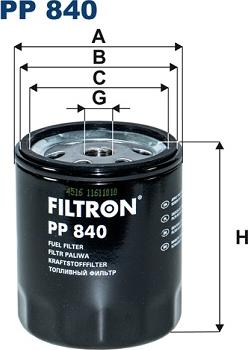 Filtron PP840 - YAKIT FILTRESI  MERCEDES W123 DIZEL 200-240-300-407 SERISI  parcadolu.com