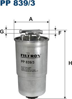 Filtron PP839/3 - Yakıt Filtresi parcadolu.com
