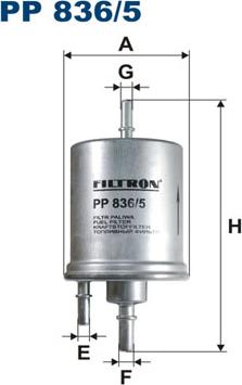 Filtron PP836/5 - Yakıt Filtresi parcadolu.com