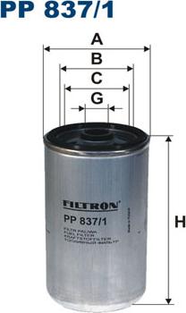 Filtron PP837/1 - Yakıt Filtresi parcadolu.com