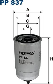 Filtron PP837 - Yakıt Filtresi parcadolu.com