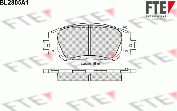 FTE BL2805A1 - Fren Balata Seti, Diskli Fren parcadolu.com