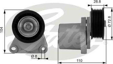 Gates K106PK2228 - V KAYIS SETI 4LU SET GERGIBILYAKAYISALTERNATOR RULMANI   MONDEO III B5Y 1.8 16V 00>07 MONDEO parcadolu.com