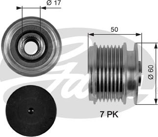 Gates OAP7058 - Alternatör Kasnağı parcadolu.com