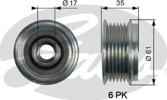 Gates OAP7166 - Alternatör Kasnağı parcadolu.com