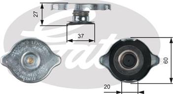 Gates RC217 - Radyatör / Yedek Su Depo Kapagı parcadolu.com