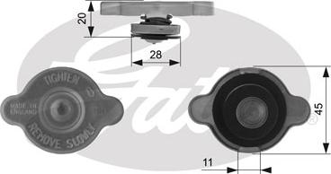 Gates RC232 - Radyatör / Yedek Su Depo Kapagı parcadolu.com