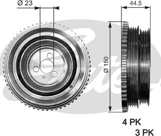 Gates TVD1049 - Krank Kasnağı parcadolu.com