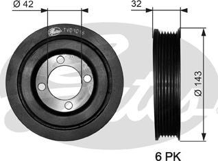 Gates TVD1016 - Krank Kasnağı parcadolu.com