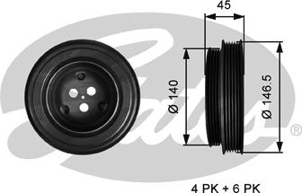 Gates TVD1138 - Krank Kasnağı parcadolu.com