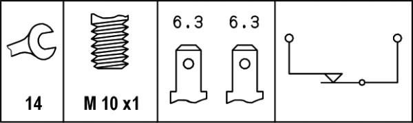 HELLA 6DF 007 362-001 - Fren Lamba Pedal, Müşürü parcadolu.com