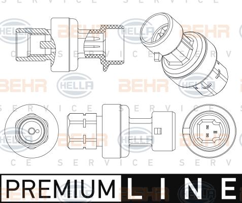 HELLA 6ZL 351 005-471 - Basınç şalteri, klima sistemi parcadolu.com