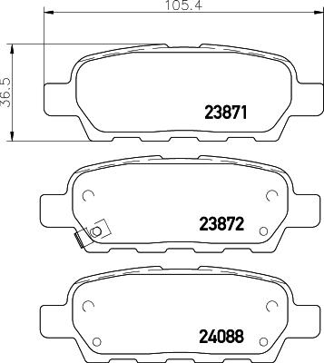 HELLA 8DB 355 045-101 - Fren Balata Seti, Diskli Fren parcadolu.com