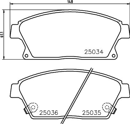 HELLA 8DB 355 045-341 - Fren Balata Seti, Diskli Fren parcadolu.com