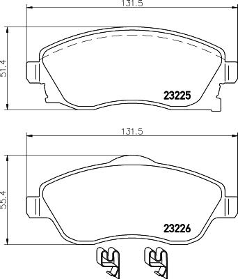 HELLA 8DB 355 045-371 - Fren Balata Seti, Diskli Fren parcadolu.com