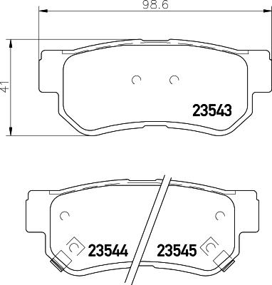 HELLA 8DB 355 009-971 - Fren Balata Seti, Diskli Fren parcadolu.com