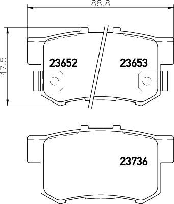 HELLA 8DB 355 009-581 - Fren Balata Seti, Diskli Fren parcadolu.com