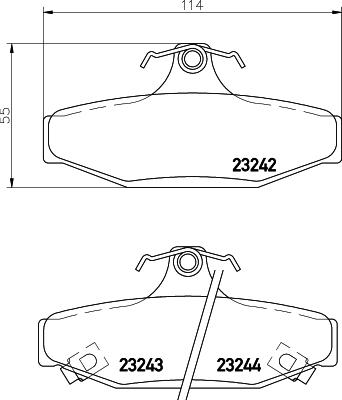 HELLA 8DB 355 009-571 - Fren Balata Seti, Diskli Fren parcadolu.com