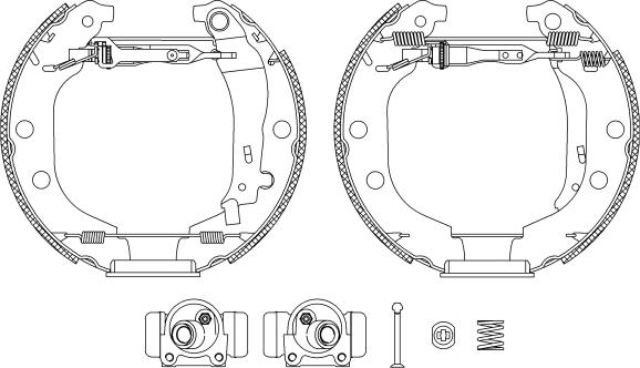 HELLA 8DB 355 004-371 - Fren Pabuç Takımı parcadolu.com