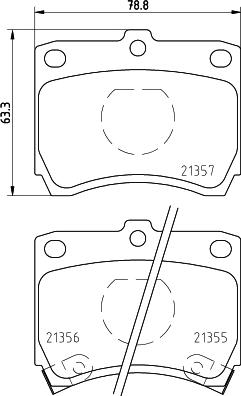 HELLA 8DB 355 005-741 - Fren Balata Seti, Diskli Fren parcadolu.com