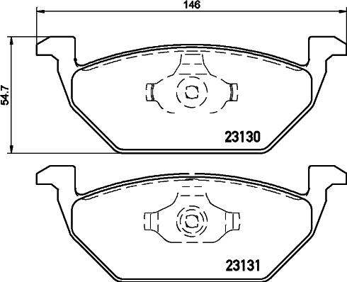 HELLA 8DB 355 008-591 - Fren Balata Seti, Diskli Fren parcadolu.com