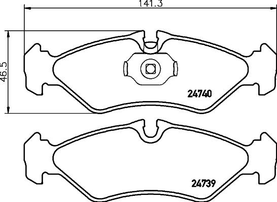 HELLA 8DB 355 014-421 - Fren Balata Seti, Diskli Fren parcadolu.com