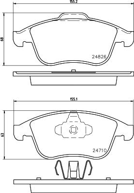 HELLA 8DB 355 014-591 - Fren Balata Seti, Diskli Fren parcadolu.com