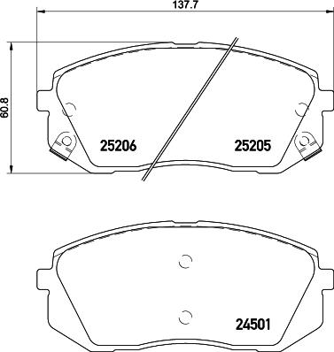 HELLA 8DB 355 015-841 - Fren Balata Seti, Diskli Fren parcadolu.com