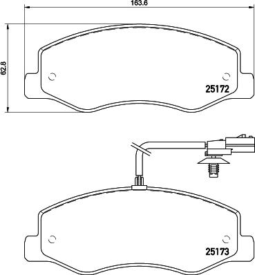 HELLA 8DB 355 015-311 - Fren Balata Seti, Diskli Fren parcadolu.com