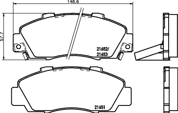 HELLA 8DB 355 024-511 - Fren Balata Seti, Diskli Fren parcadolu.com