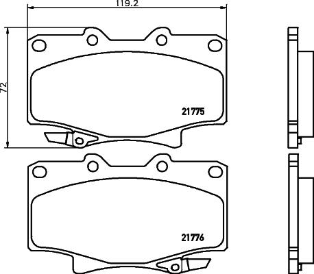 HELLA 8DB 355 016-871 - Fren Balata Seti, Diskli Fren parcadolu.com