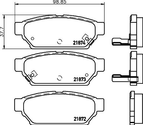 HELLA 8DB 355 016-701 - Fren Balata Seti, Diskli Fren parcadolu.com