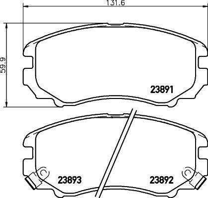 HELLA 8DB 355 010-991 - Fren Balata Seti, Diskli Fren parcadolu.com