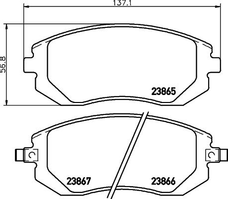 HELLA 8DB 355 010-211 - Fren Balata Seti, Diskli Fren parcadolu.com