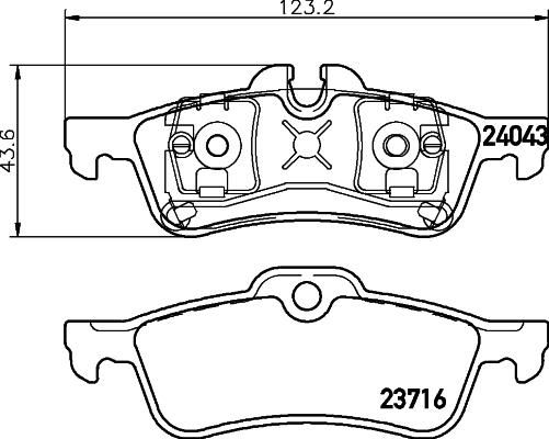 HELLA 8DB 355 011-351 - Fren Balata Seti, Diskli Fren parcadolu.com