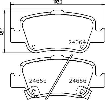 HELLA 8DB 355 013-571 - Fren Balata Seti, Diskli Fren parcadolu.com