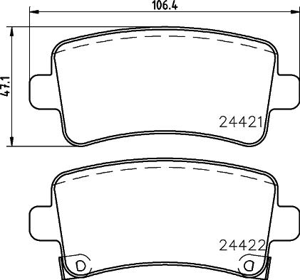 HELLA 8DB 355 012-991 - Fren Balata Seti, Diskli Fren parcadolu.com