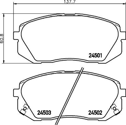 HELLA 8DB 355 012-961 - Fren Balata Seti, Diskli Fren parcadolu.com