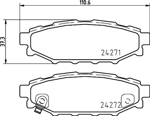 HELLA 8DB 355 012-261 - Fren Balata Seti, Diskli Fren parcadolu.com