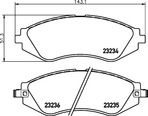 HELLA 8DB 355 023-691 - Fren Balata Seti, Diskli Fren parcadolu.com