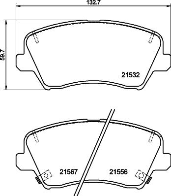 HELLA 8DB 355 039-971 - Fren Balata Seti, Diskli Fren parcadolu.com