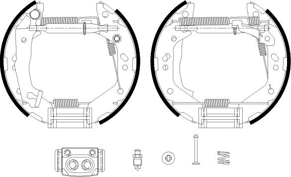 HELLA 8DB 355 038-161 - Fren Pabuç Takımı parcadolu.com