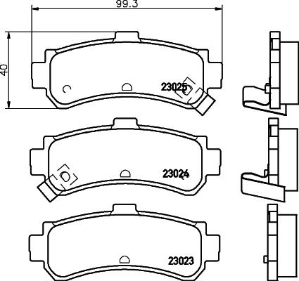 HELLA 8DB 355 029-381 - Fren Balata Seti, Diskli Fren parcadolu.com