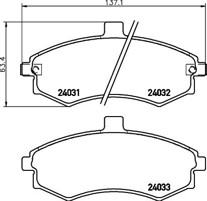 HELLA 8DB 355 024-231 - Fren Balata Seti, Diskli Fren parcadolu.com