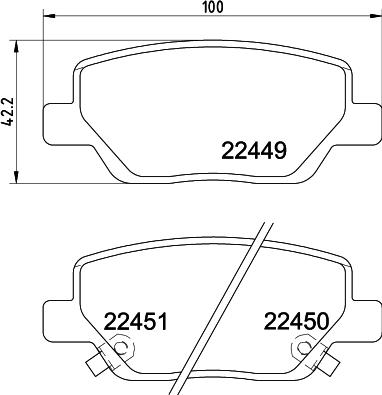 HELLA 8DB 355 025-861 - Fren Balata Seti, Diskli Fren parcadolu.com